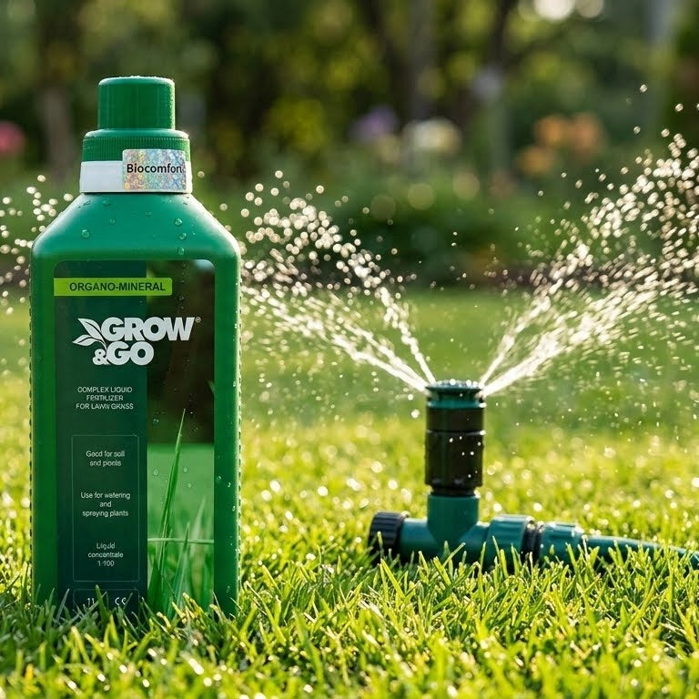 Nawóz Organiczno-Mineralny Płynny do Trawy GROW & GO - Koncentrat 1L