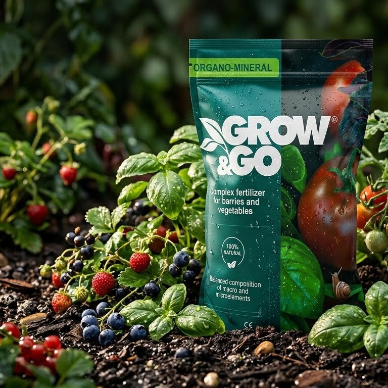 Nawóz Kompleksowy do Jagód i Warzyw Organiczno-Mineralny GROW & GO 1kg Granulat