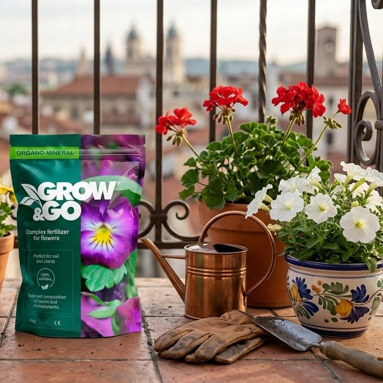 Nawóz Kompleksowy do Kwiatów Organiczno-Mineralny GROW & GO 1kg Granulat