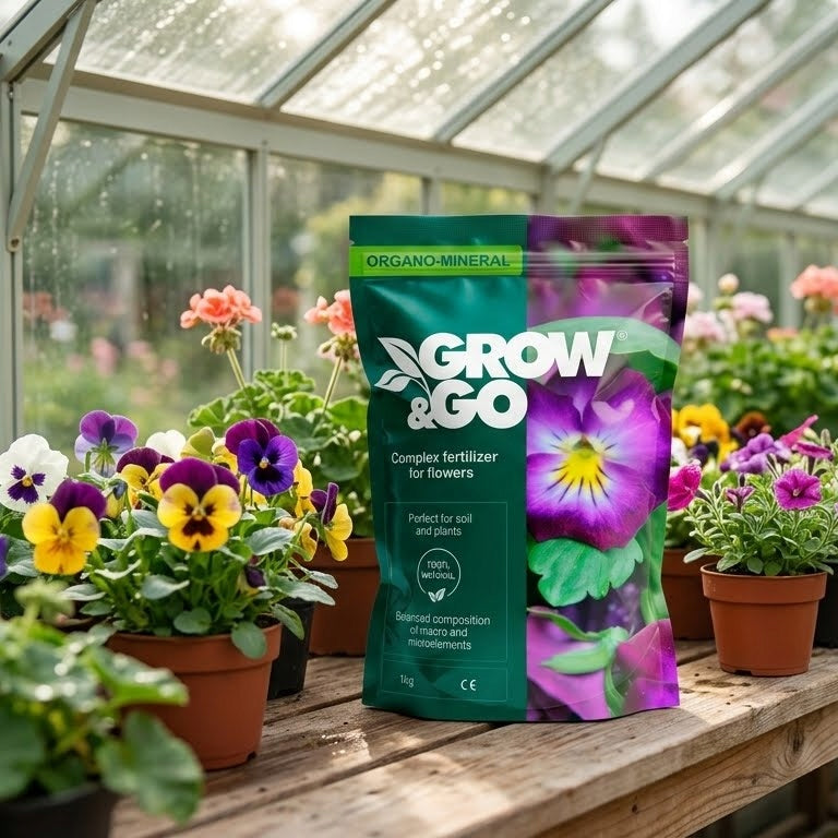 Nawóz Kompleksowy do Kwiatów Organiczno-Mineralny GROW & GO 1kg Granulat