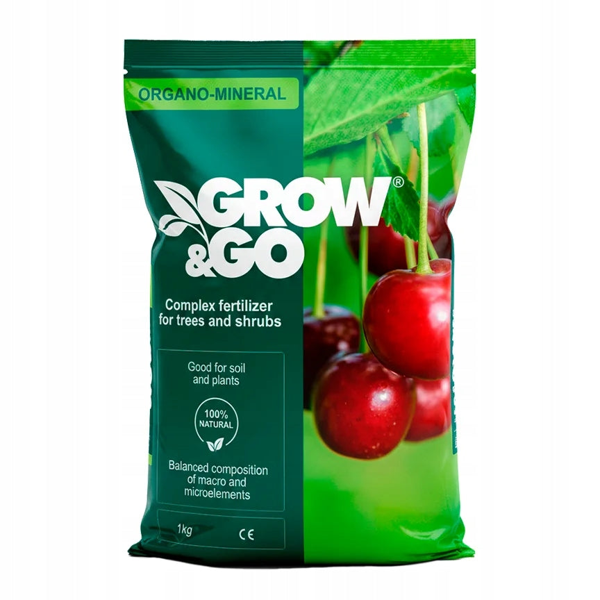 Nawóz Kompleksowy do Drzew i Krzewów Organiczno-Mineralny GROW & GO 1kg Granulat