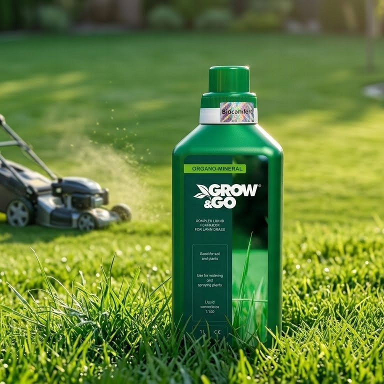 Nawóz Organiczno-Mineralny Płynny do Trawy GROW & GO - Koncentrat 1L