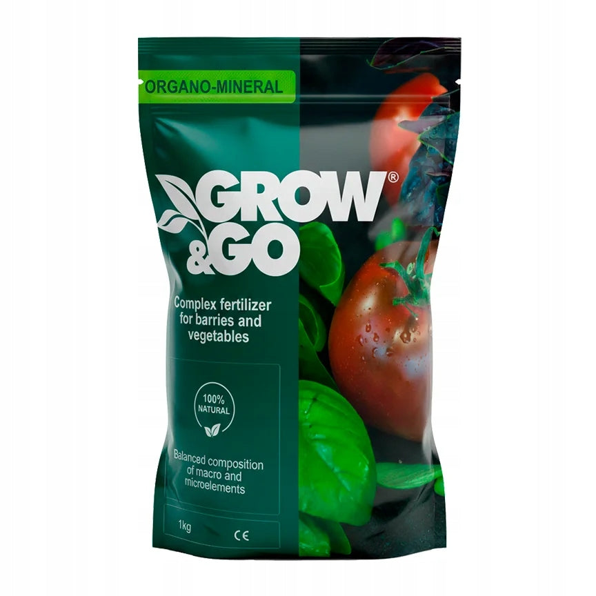 Nawóz Kompleksowy do Jagód i Warzyw Organiczno-Mineralny GROW & GO 1kg Granulat