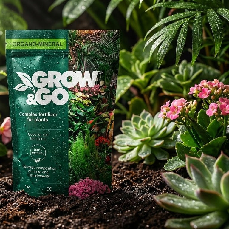 Nawóz Kompleksowy do Roślin Organiczno-Mineralny GROW & GO 1kg Granulat