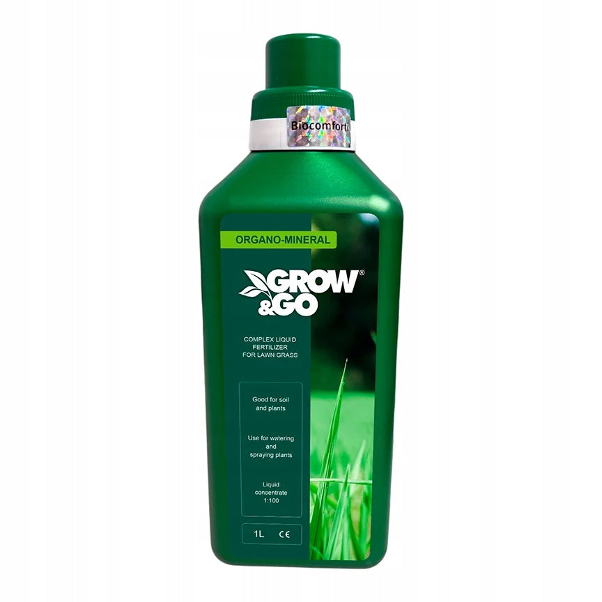 Nawóz Organiczno-Mineralny Płynny do Trawy GROW & GO - Koncentrat 1L