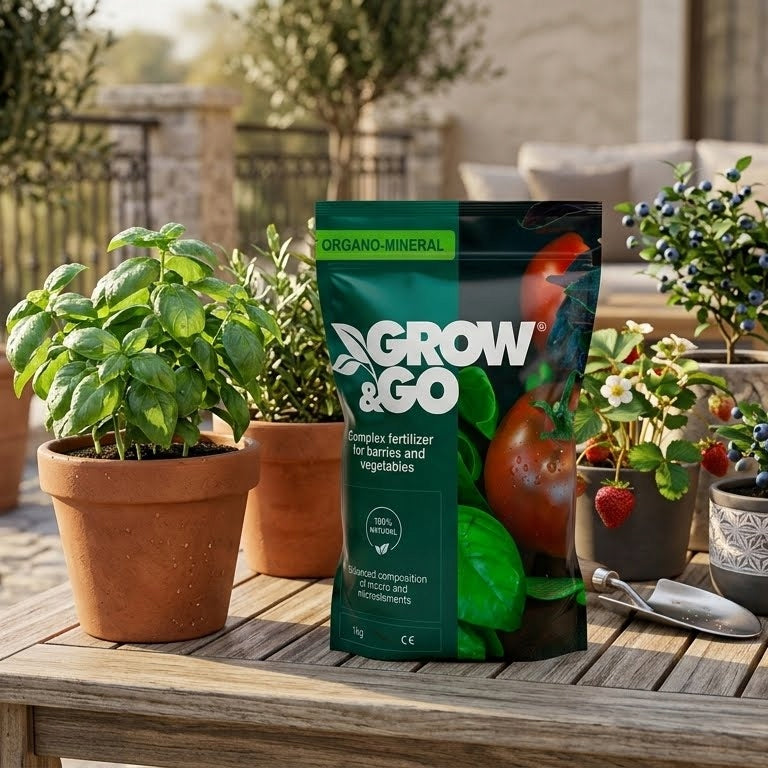 Nawóz Kompleksowy do Jagód i Warzyw Organiczno-Mineralny GROW & GO 1kg Granulat