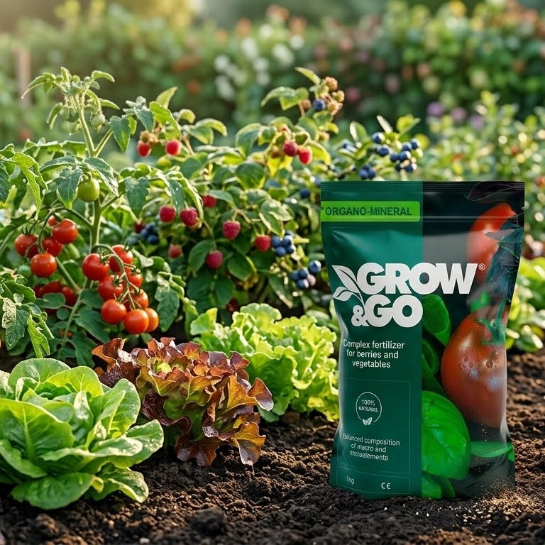 Nawóz Kompleksowy do Jagód i Warzyw Organiczno-Mineralny GROW & GO 1kg Granulat