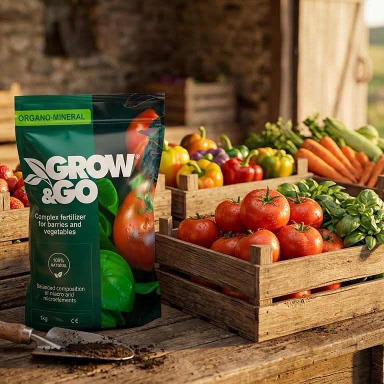 Nawóz Kompleksowy do Jagód i Warzyw Organiczno-Mineralny GROW & GO 1kg Granulat
