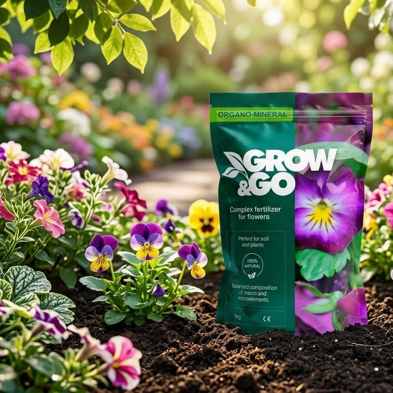 Nawóz Kompleksowy do Kwiatów Organiczno-Mineralny GROW & GO 1kg Granulat