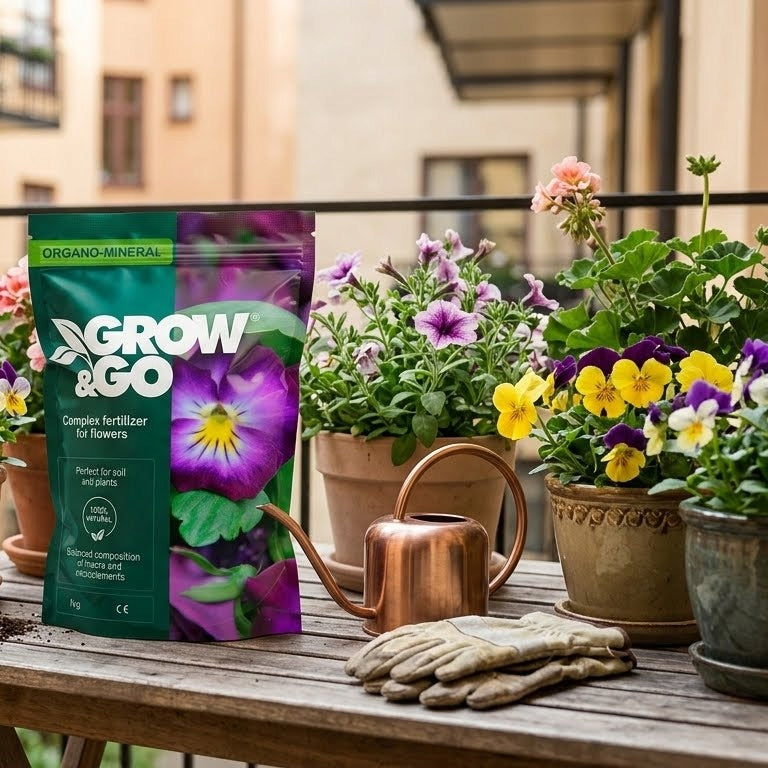 Nawóz Kompleksowy do Kwiatów Organiczno-Mineralny GROW & GO 1kg Granulat