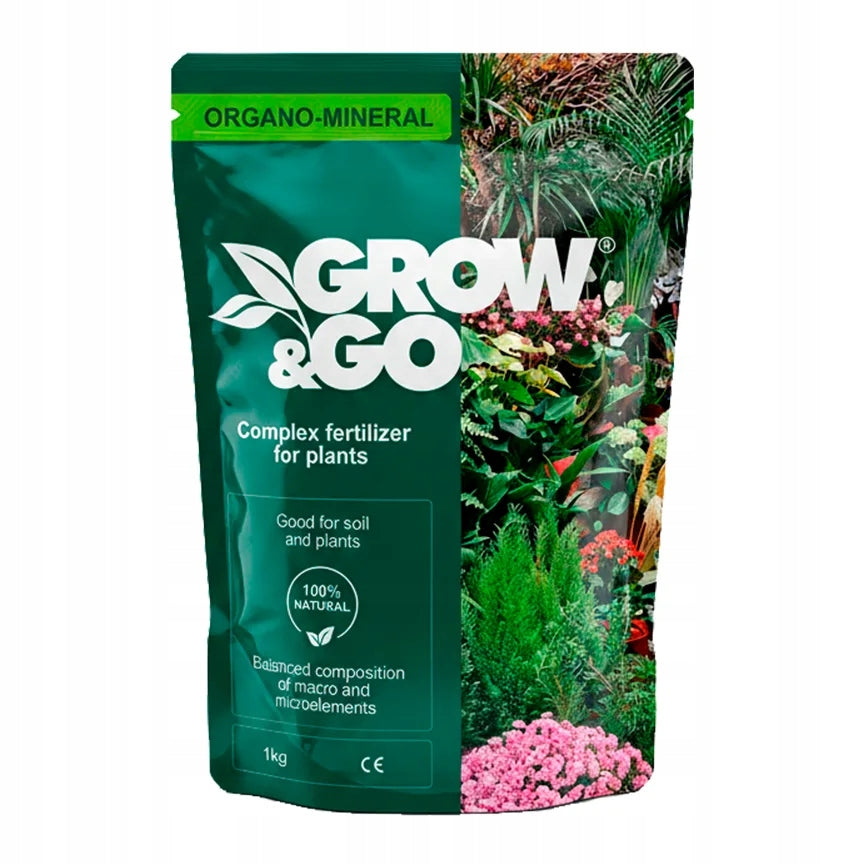 Nawóz Kompleksowy do Roślin Organiczno-Mineralny GROW & GO 1kg Granulat