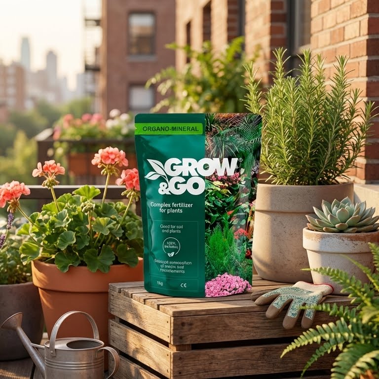 Nawóz Kompleksowy do Roślin Organiczno-Mineralny GROW & GO 1kg Granulat