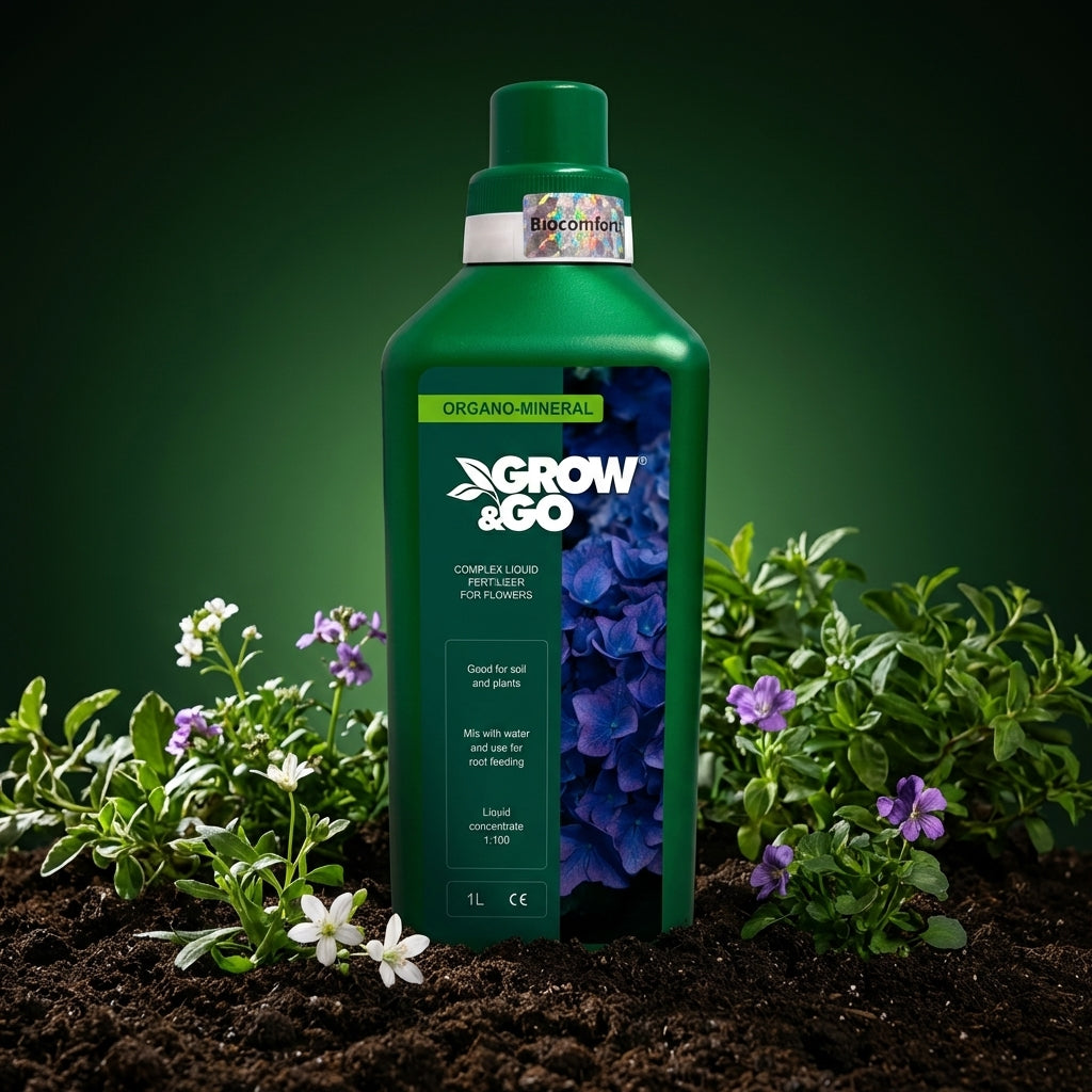 Nawóz Organiczno-Mineralny Płynny do Kwiatów GROW&GO - Koncentrat 1L