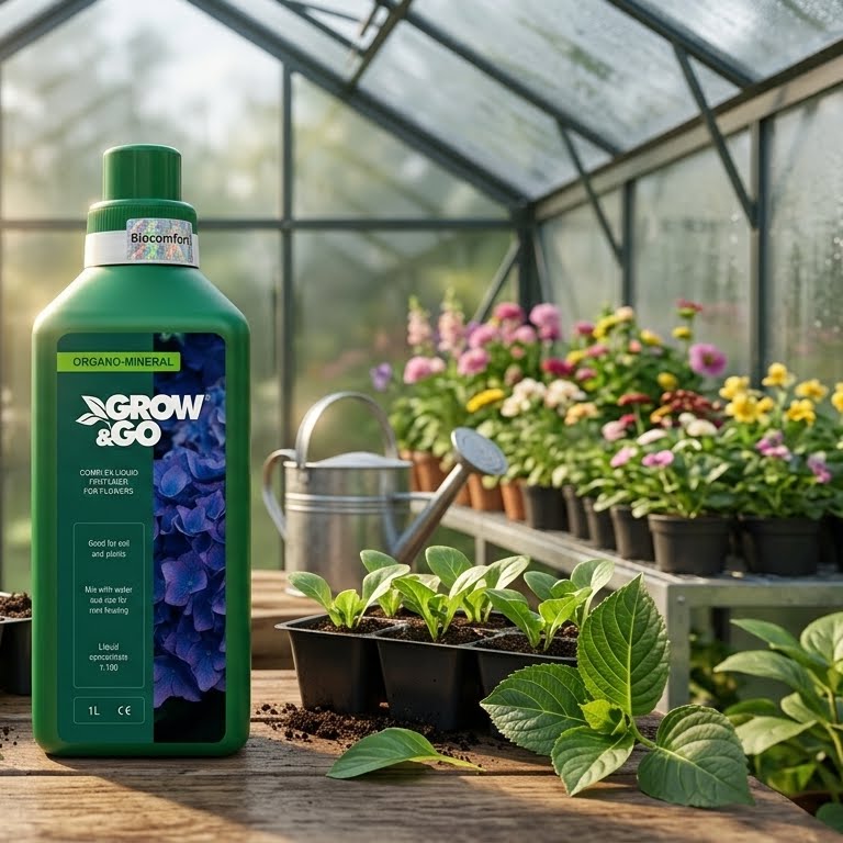 Nawóz Organiczno-Mineralny Płynny do Kwiatów GROW&GO - Koncentrat 1L