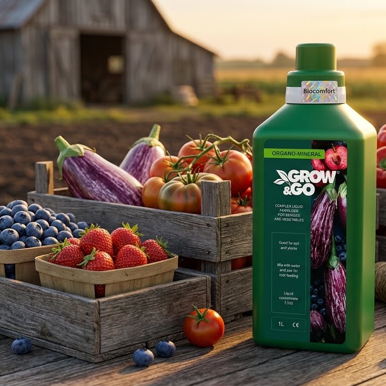 Nawóz Organiczno-Mineralny Płynny do Jagód i Warzyw GROW&GO - Koncentrat 1L