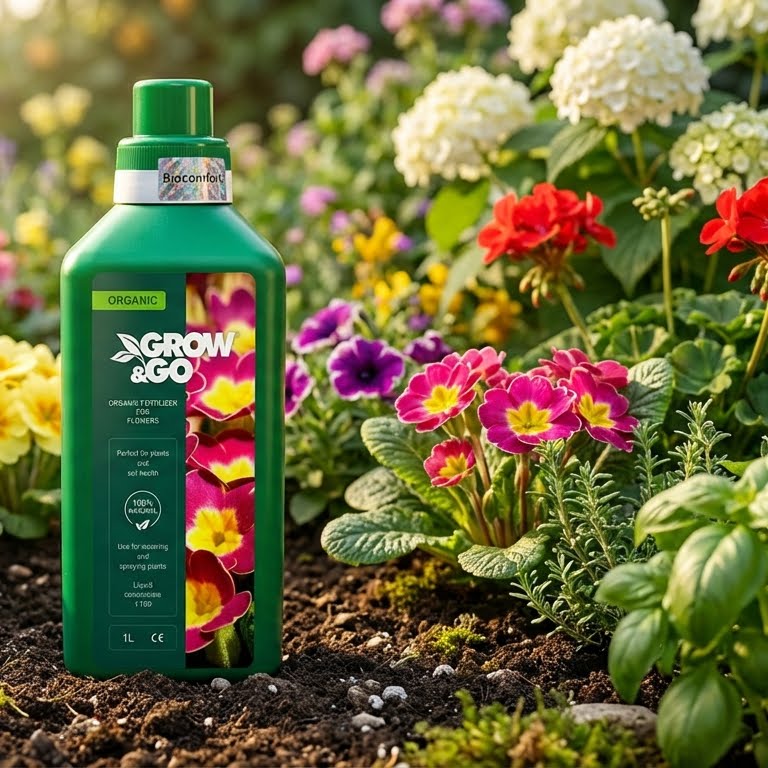 Płynny Nawóz Organiczny do Kwiatów GROW & GO - Koncentrat 1L