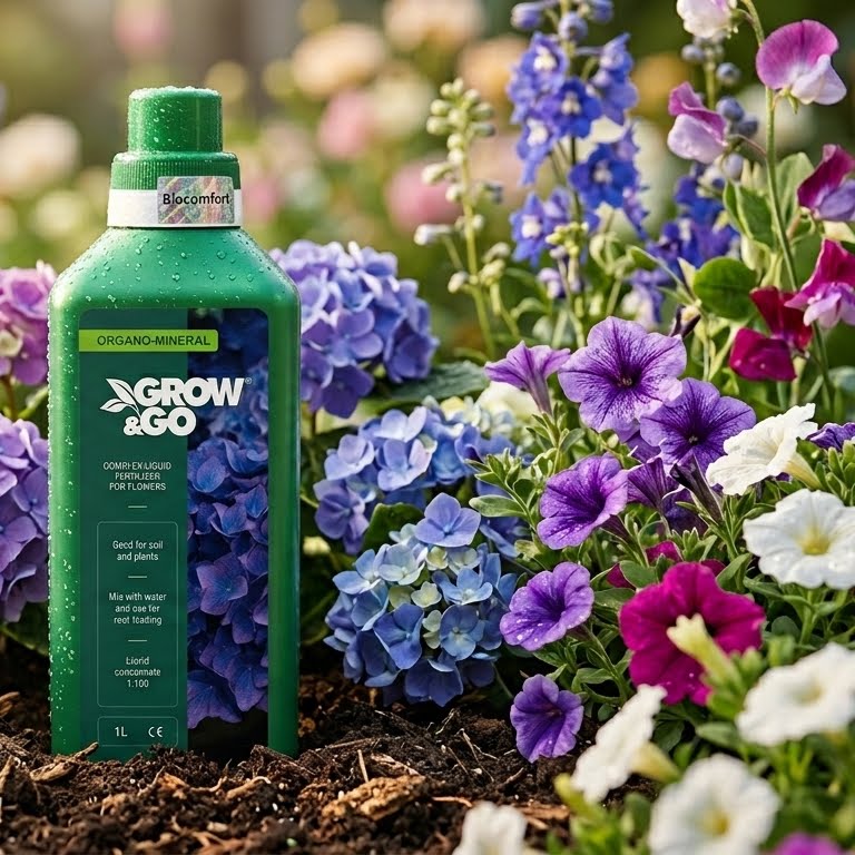 Nawóz Organiczno-Mineralny Płynny do Kwiatów GROW&GO - Koncentrat 1L