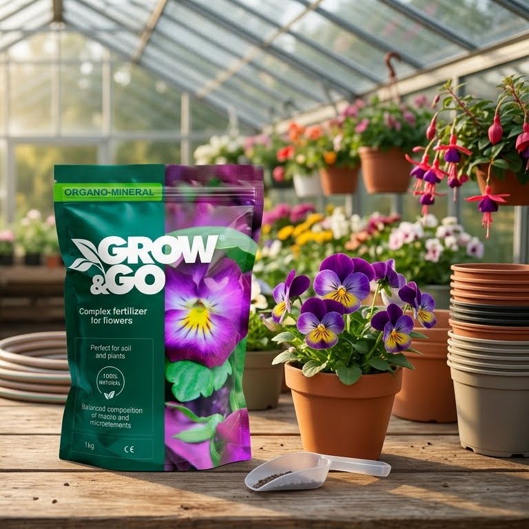 Nawóz Kompleksowy do Kwiatów Organiczno-Mineralny GROW & GO 1kg Granulat