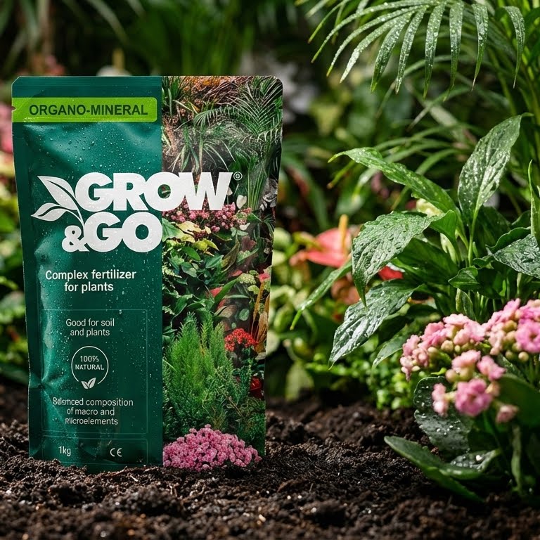 Nawóz Kompleksowy do Roślin Organiczno-Mineralny GROW & GO 1kg Granulat