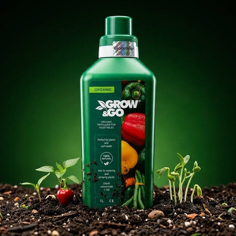 Płynny Nawóz Organiczny do Warzyw GROW & GO - Koncentrat 1L