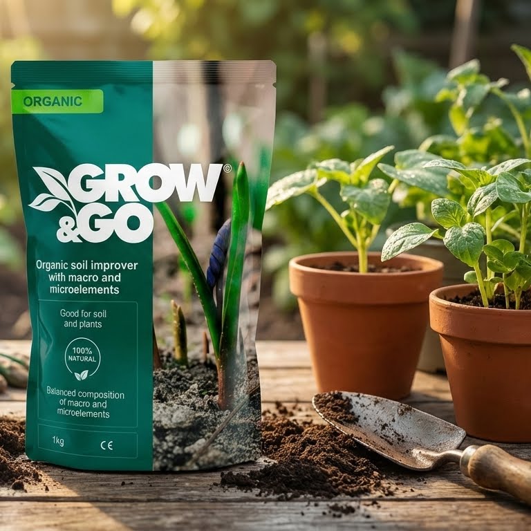 Organiczny Poprawiacz Gleby z Makro i Mikro Elementami GROW & GO 1kg Granulat