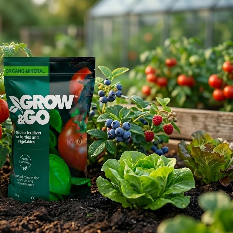 Nawóz Kompleksowy do Jagód i Warzyw Organiczno-Mineralny GROW & GO 1kg Granulat