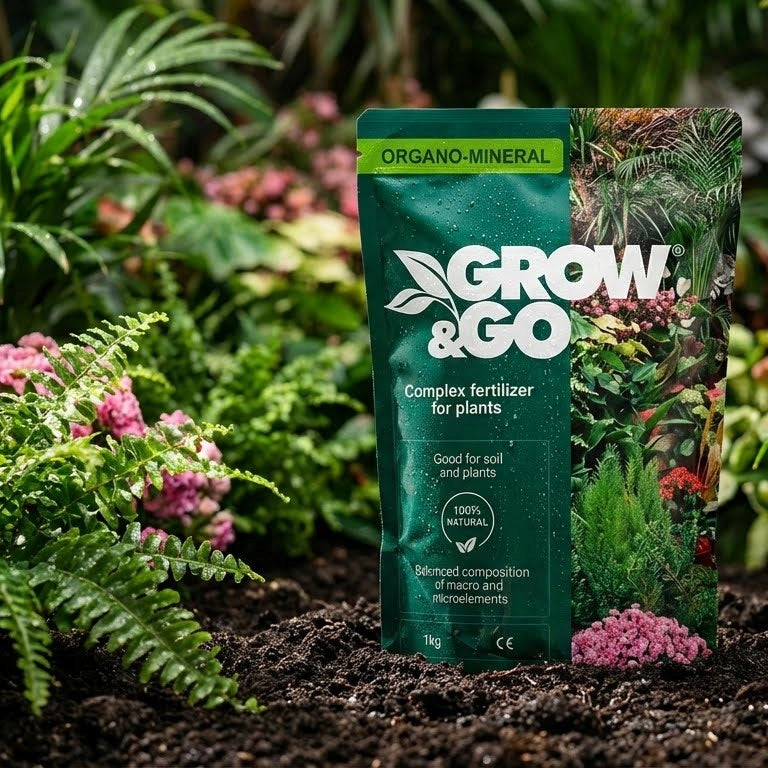 Nawóz Kompleksowy do Roślin Organiczno-Mineralny GROW & GO 1kg Granulat